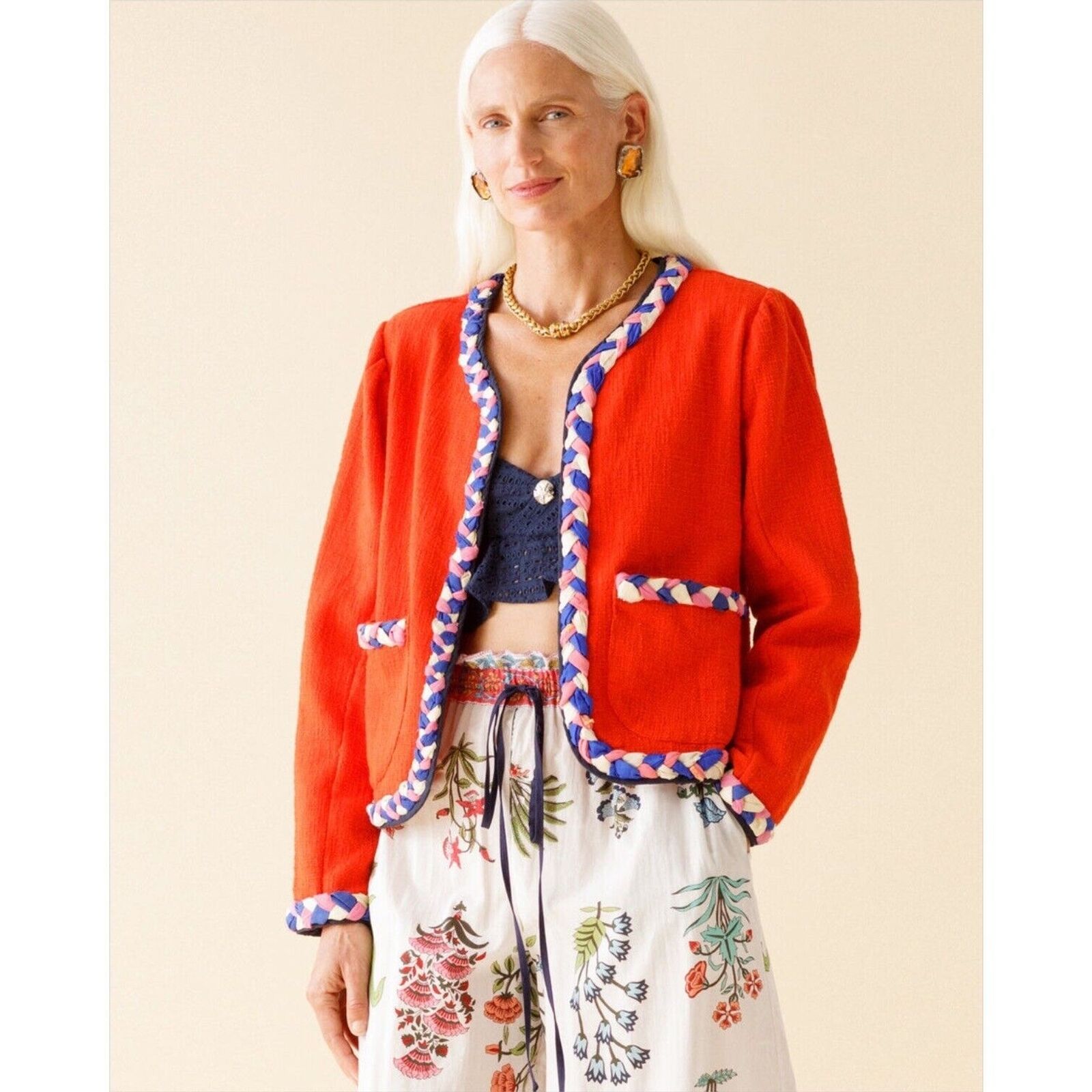 Alix Of Bohemia Marilou Blood Orange Jacket Size Medium